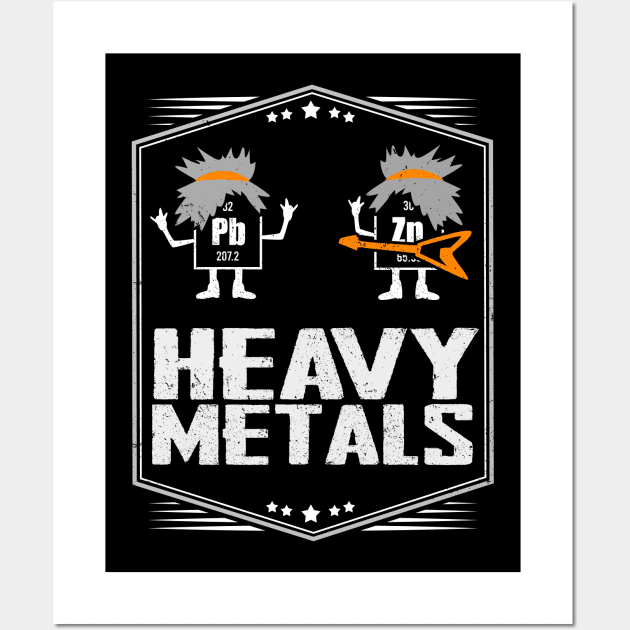 Heavy Metals - heavy metal elements chemistry Wall Art by Streetwear KKS